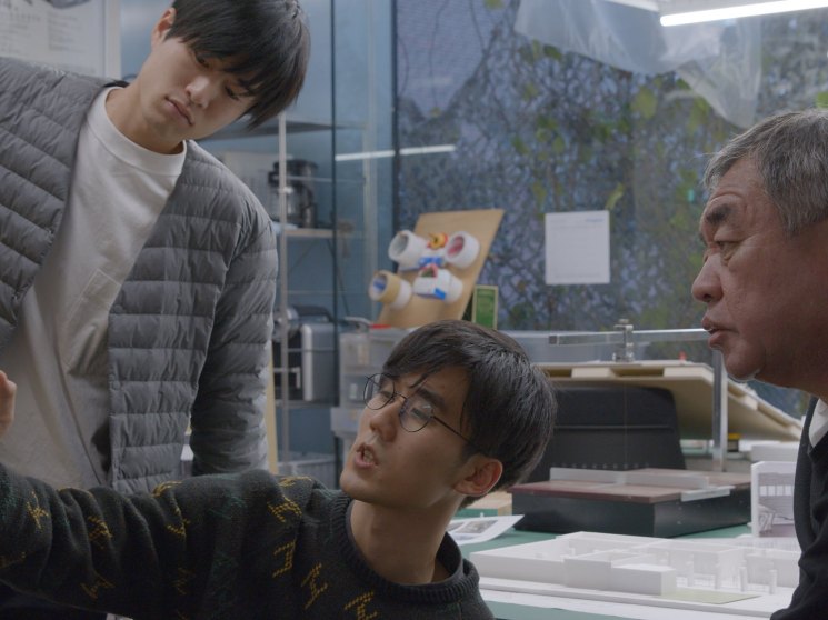 Kengo Kuma in his Tokyo office