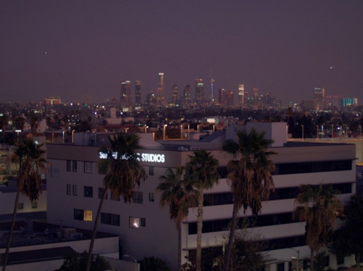 All around the table: big screen in Los Angeles