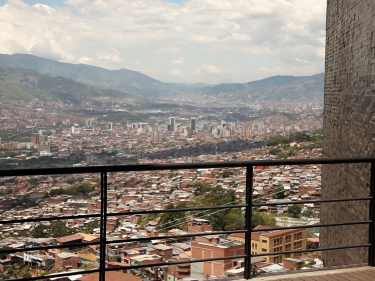 girl looking over city