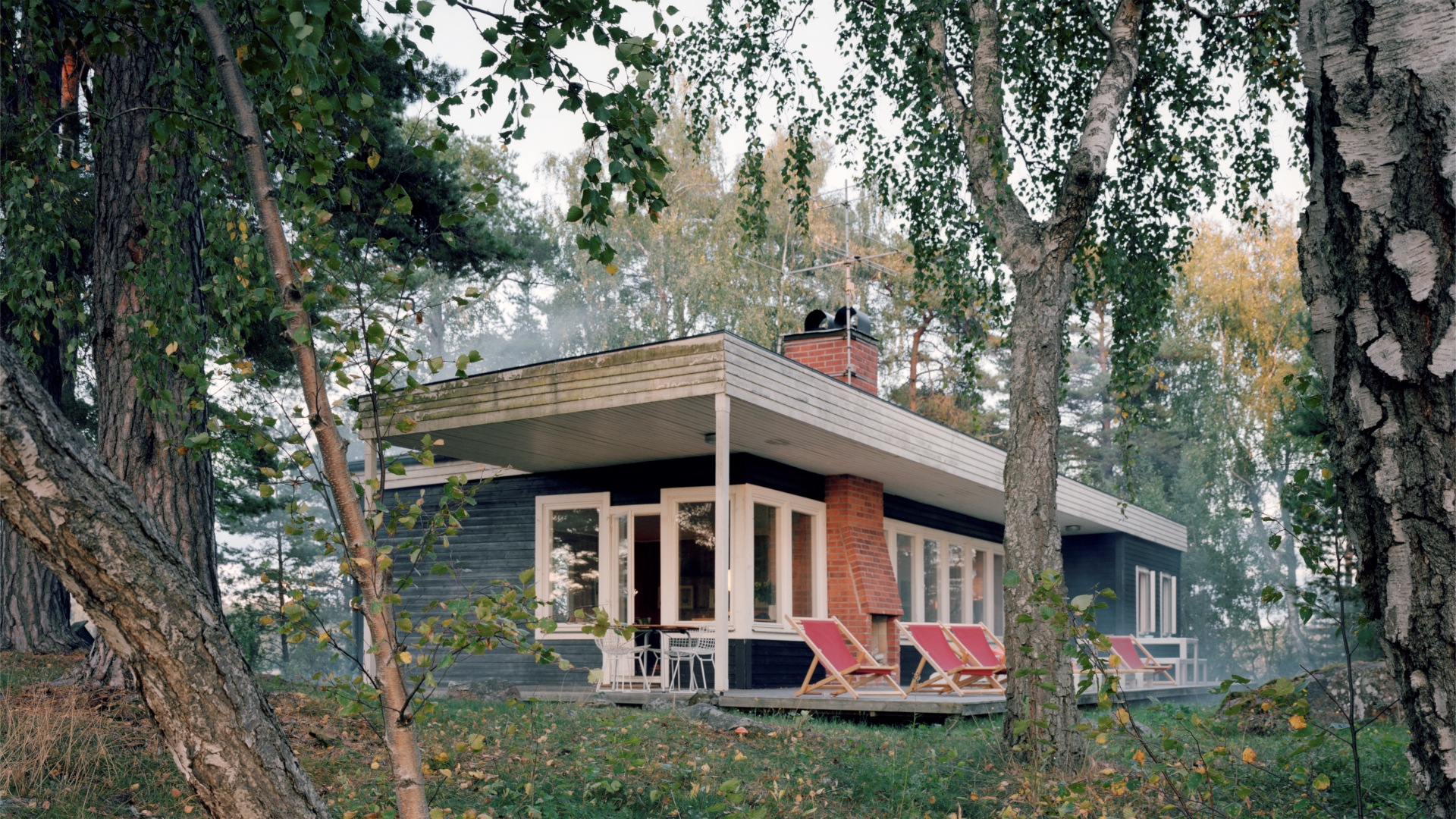 A house in the woods.