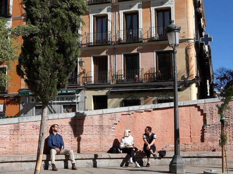 People enjoying the sun.