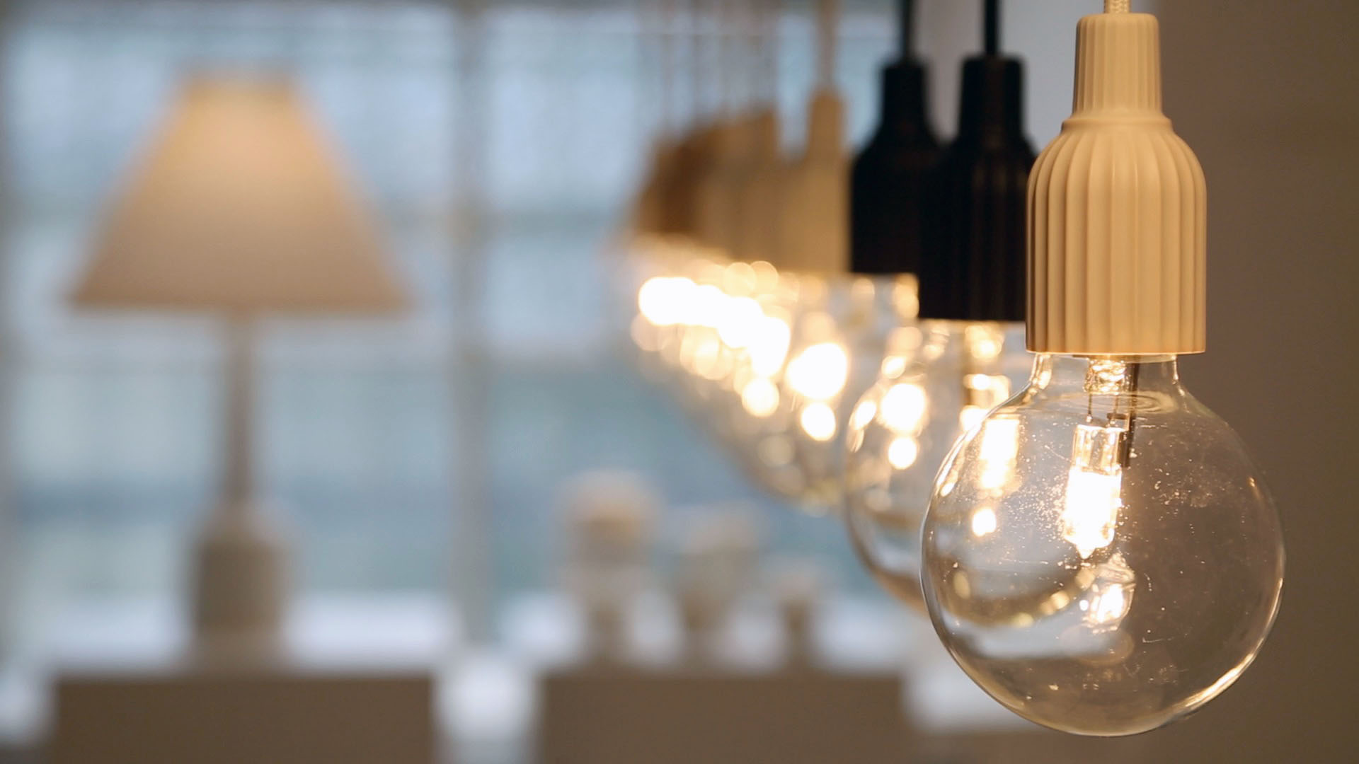 A string of lights displayed at Fuorisalone.