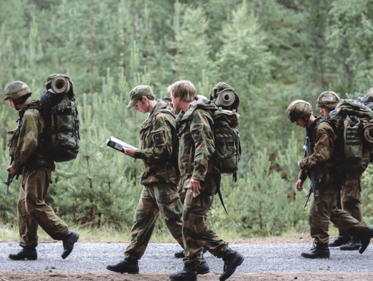 soldiers in the forest