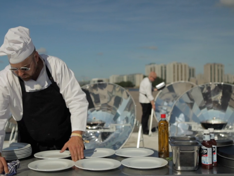chef on a rooftop