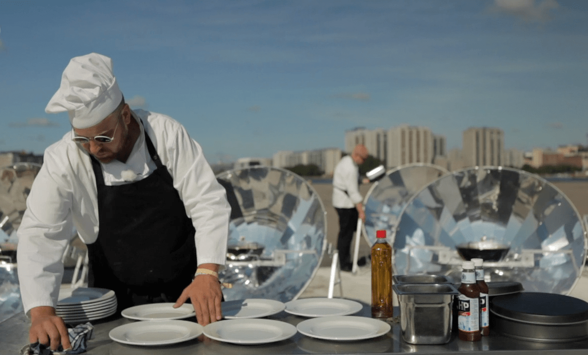 chef on a rooftop