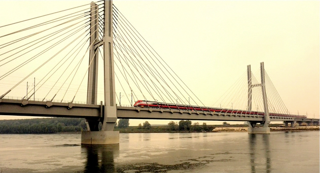 train on bridge