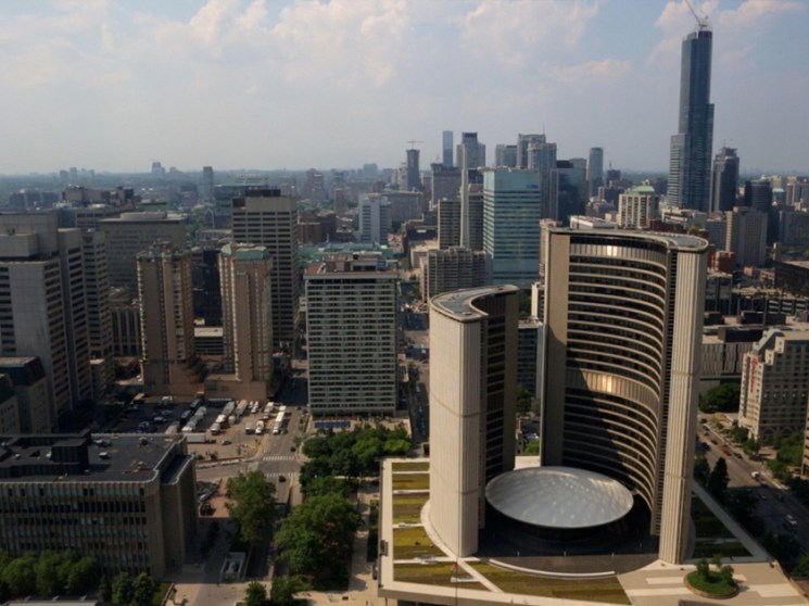 The Toronto skyline.
