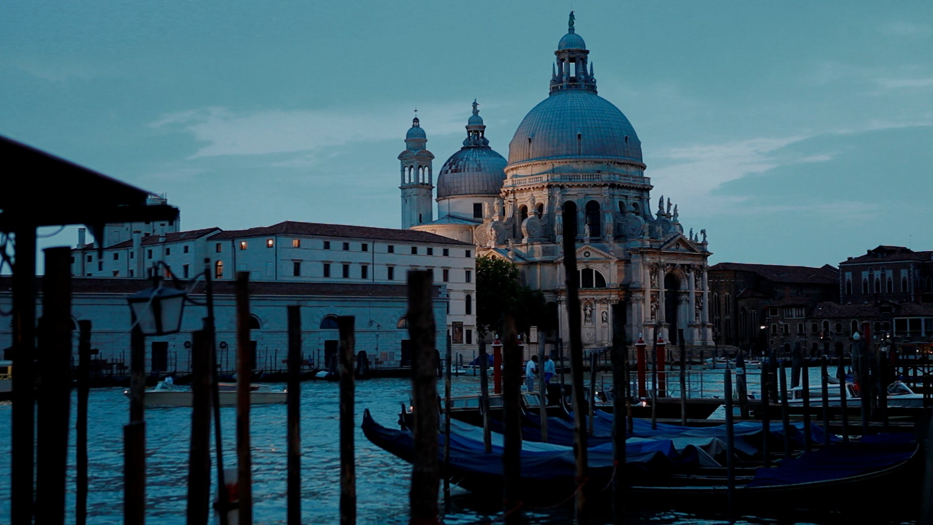 Venice at dusk.