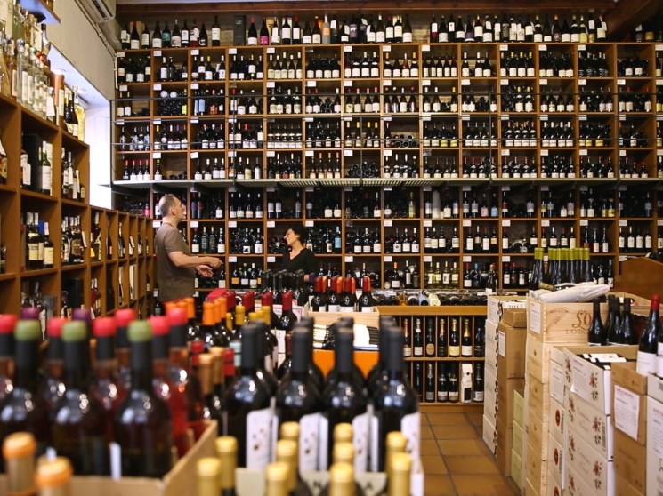 Interior of the shop Vila Viniteca in Barcelona.