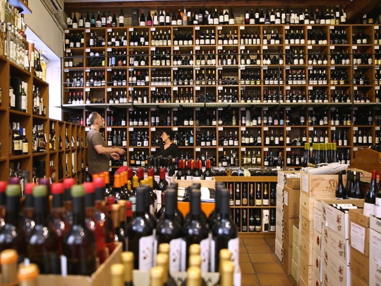 Interior of the shop Vila Viniteca in Barcelona.