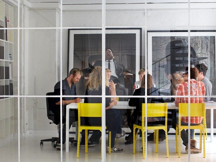 Colleagues at a meeting.