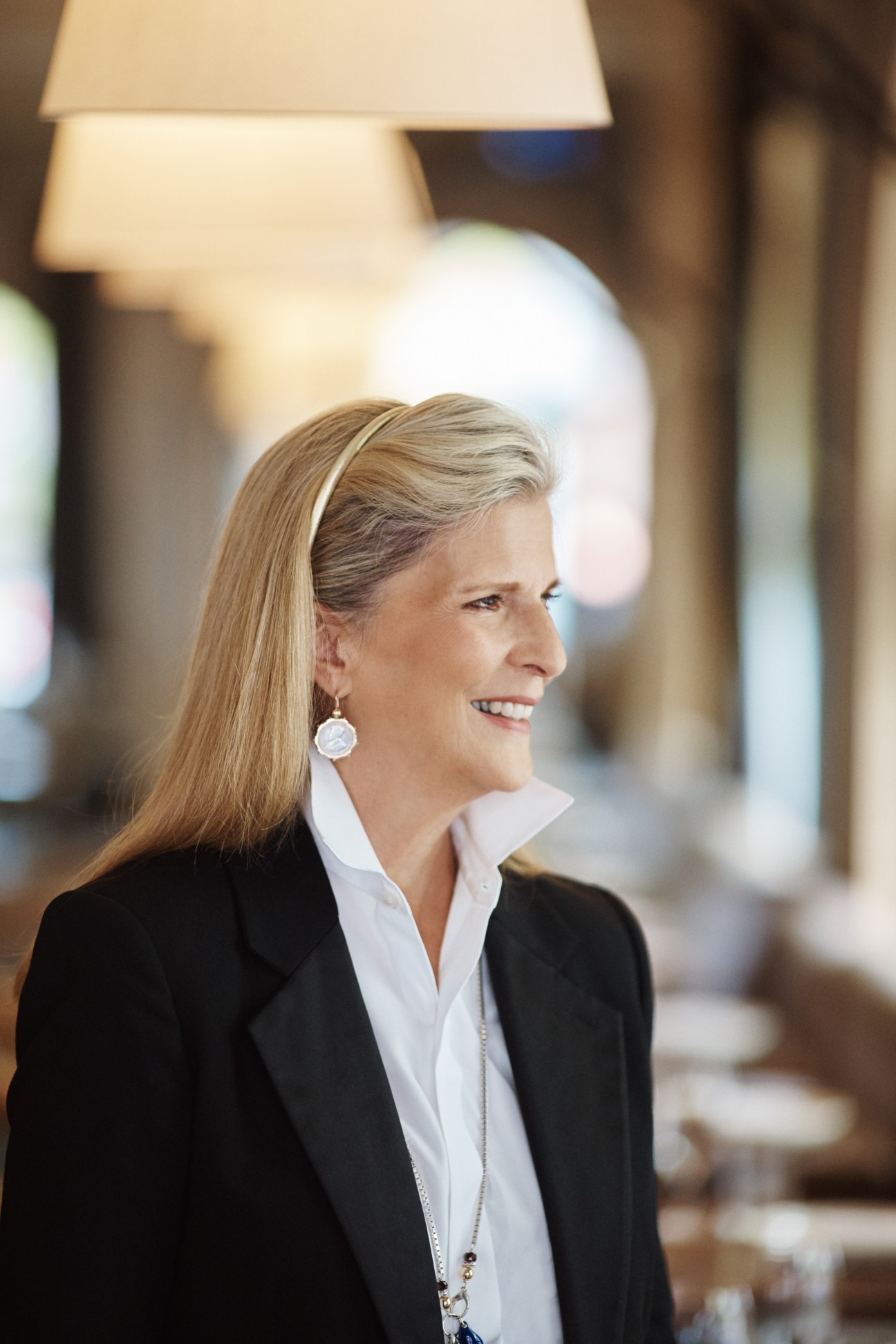 Nancy Pilcher, former Vogue Australia editor, at The Apollo restaurant in Potts Point.