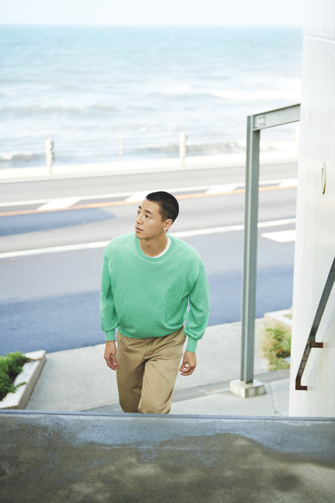 Relaxed outfit featuring knitwear and comfortable trousers