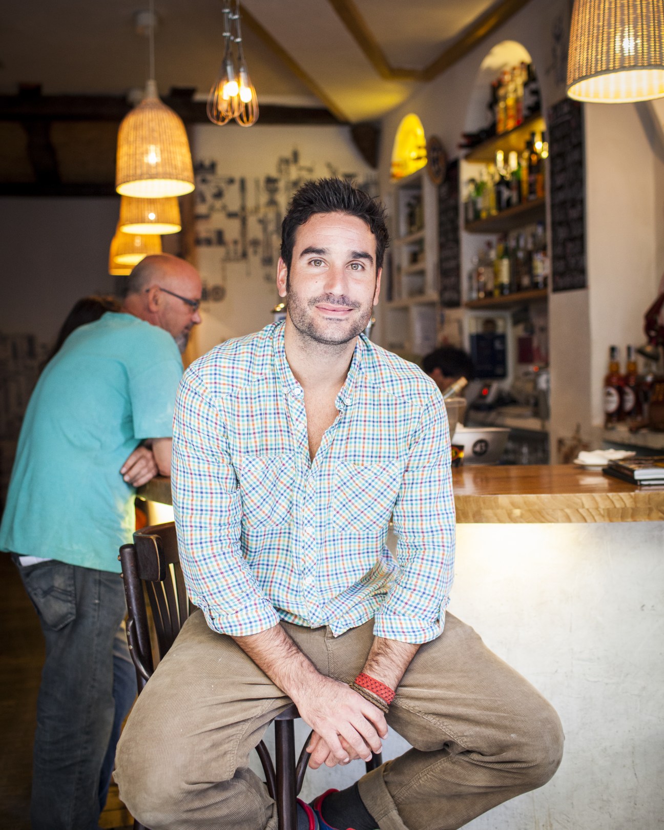 Antonio Santiago, founder of Circo de las Tapas bar and restaurant, sitting in his Madrid establishment.