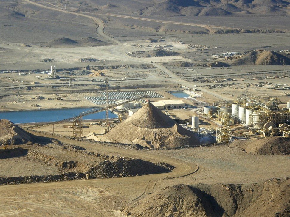 Aerial view of the Sukari gold mine in Egypt's Eastern Desert with processing facilities and mining operations.