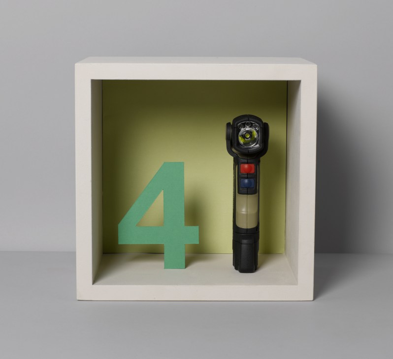 Energizer Hard Case Tactical torch displayed in a white box with number 4