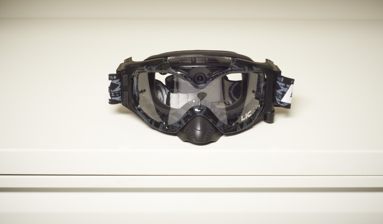 Liquid Image Summit Series HD snow goggles with integrated wide-angle camera and interchangeable lens system.