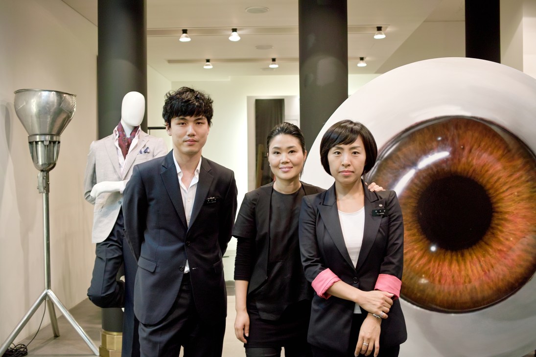 Staff in the Cheongdam men's store at Boon The Shop