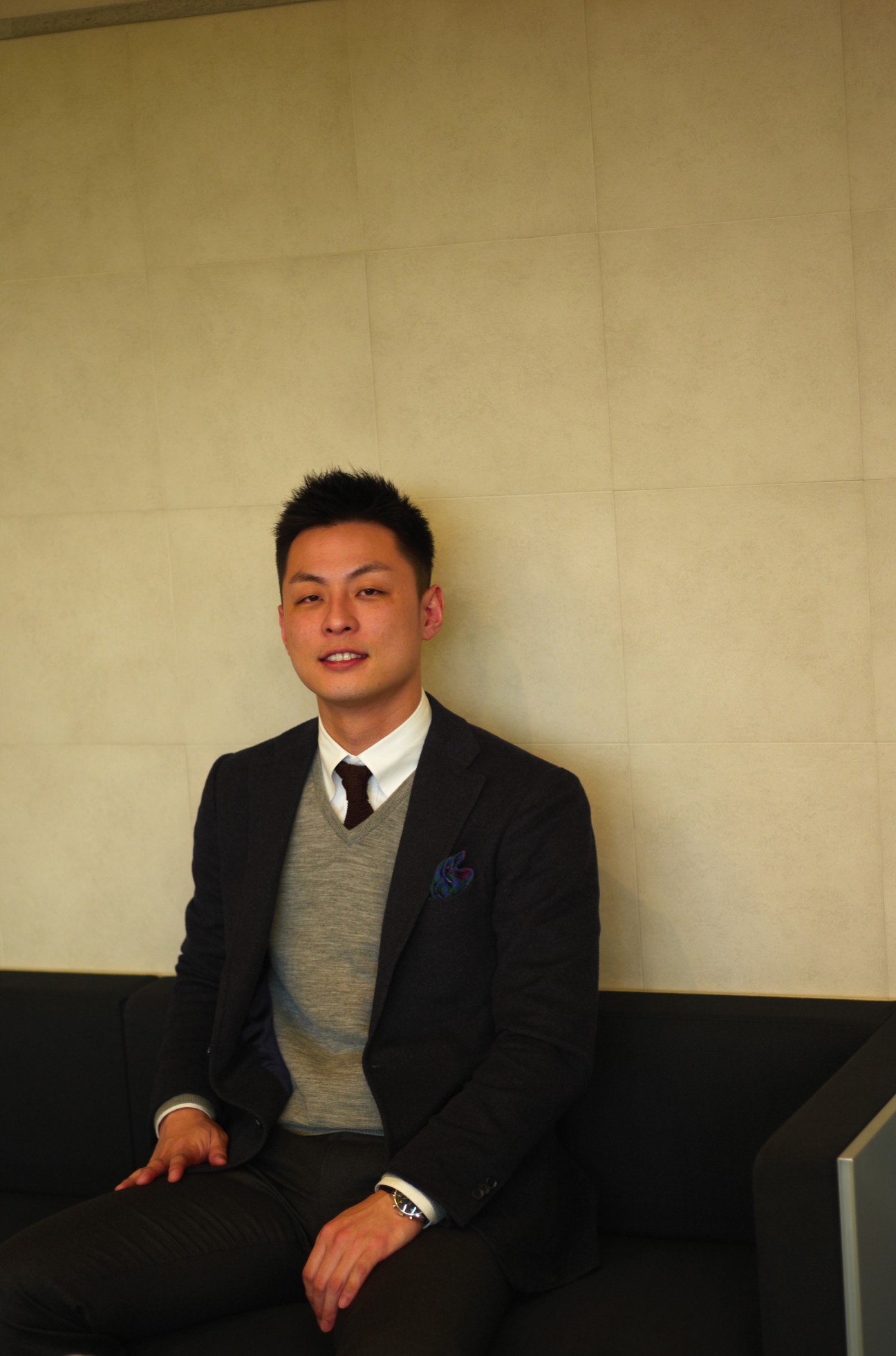 Takeshi Akiyama, founder of Ohmine Shuzou sake brewery, poses for a portrait.