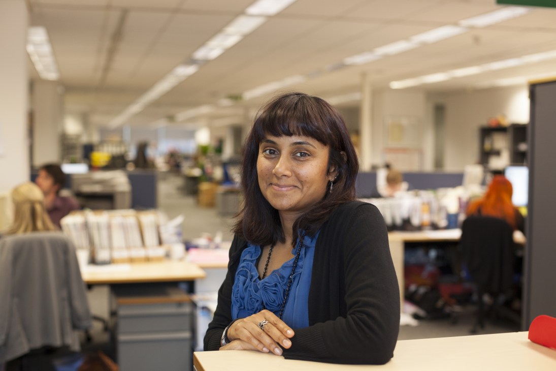 Senior executive editor Pam Das at The Lancet editorial office at Elsevier headquarters.