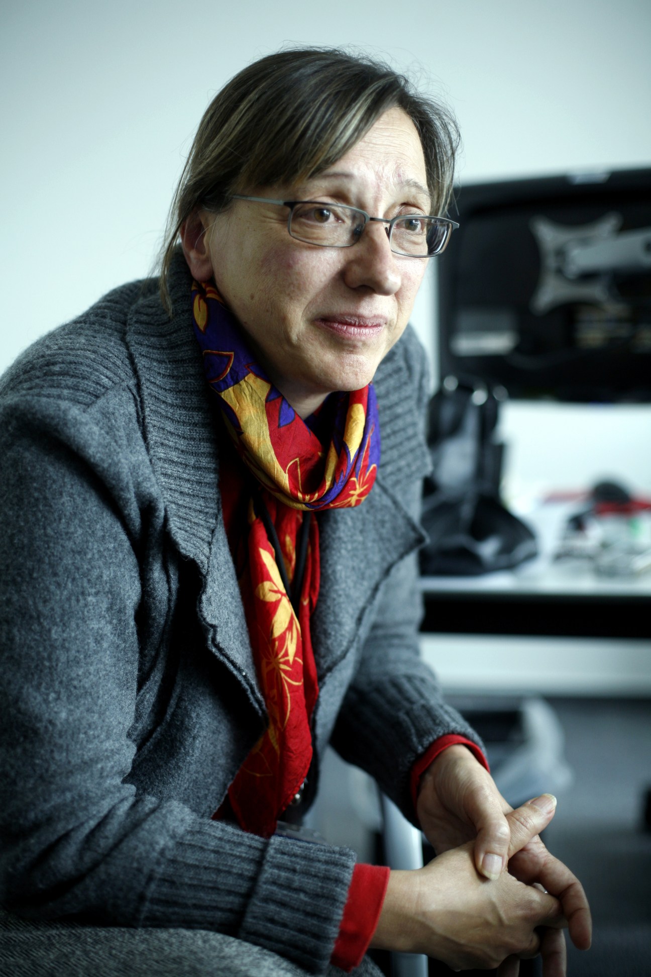 Gordana Knezevic, director of RFE/RL's South Slavic and Albanian services, poses for a portrait in the Prague office.