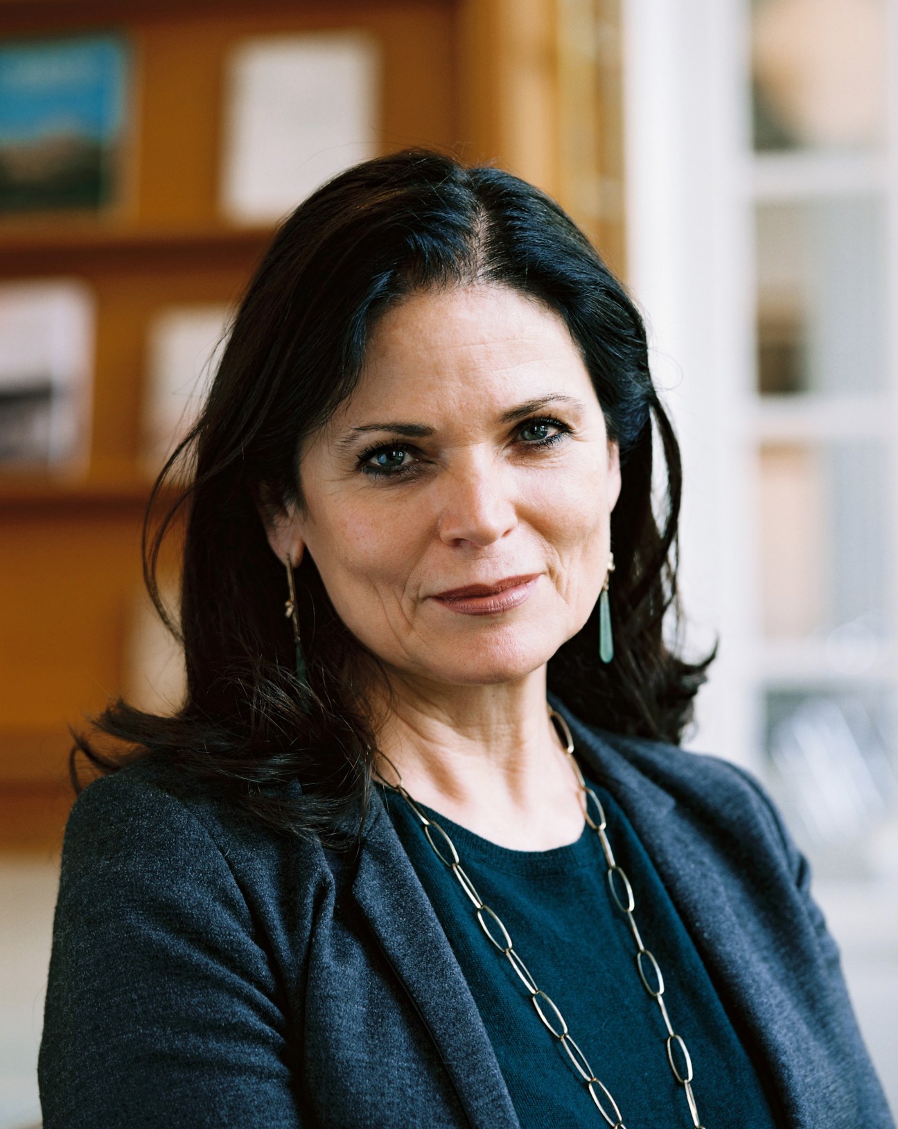 Maria Gravari-Barbas, director of the Fondation Hellénique, posing for a portrait indoors.