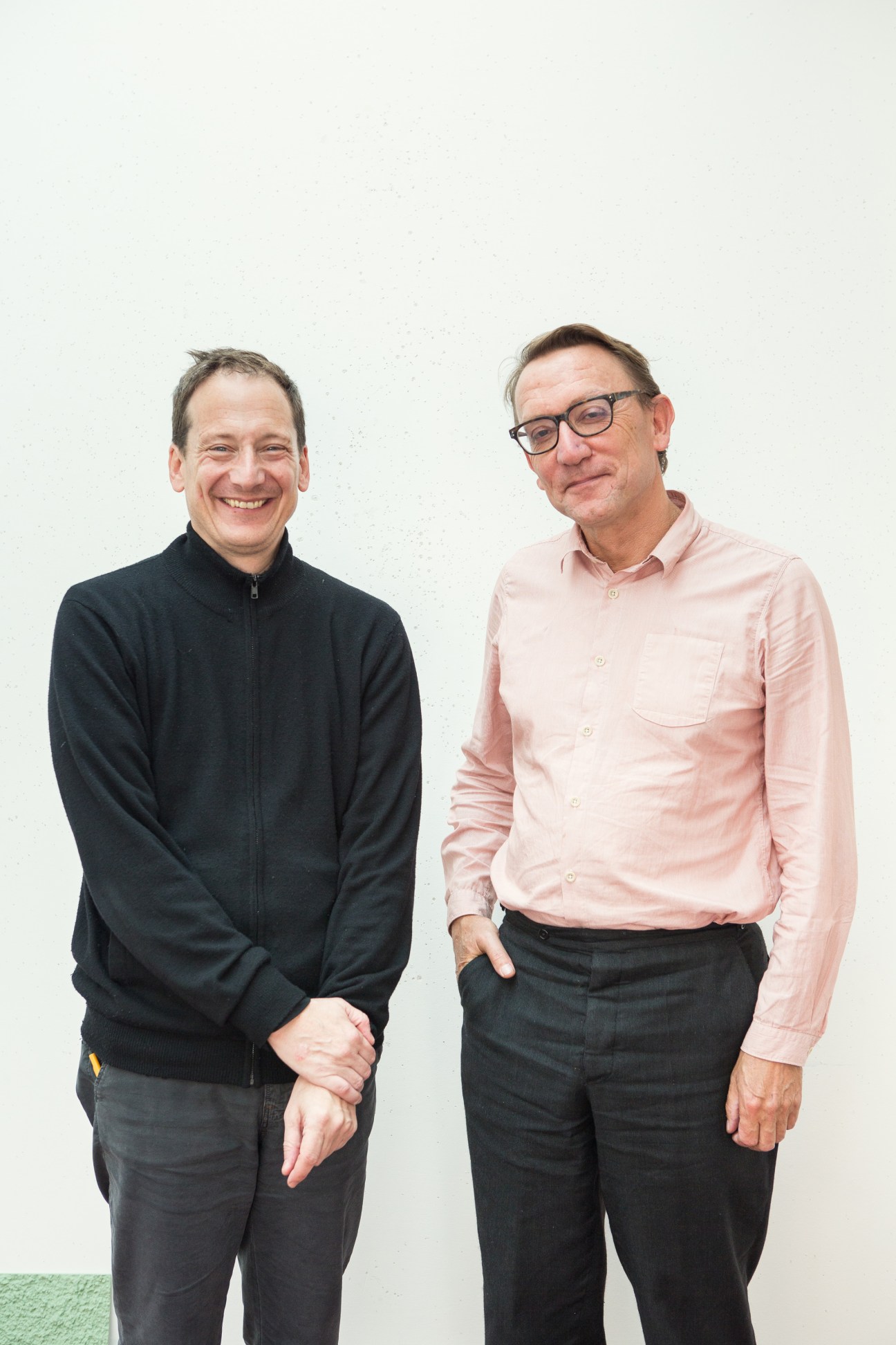 Portrait of Adam Caruso and Peter St John, founders of Caruso St John Architects