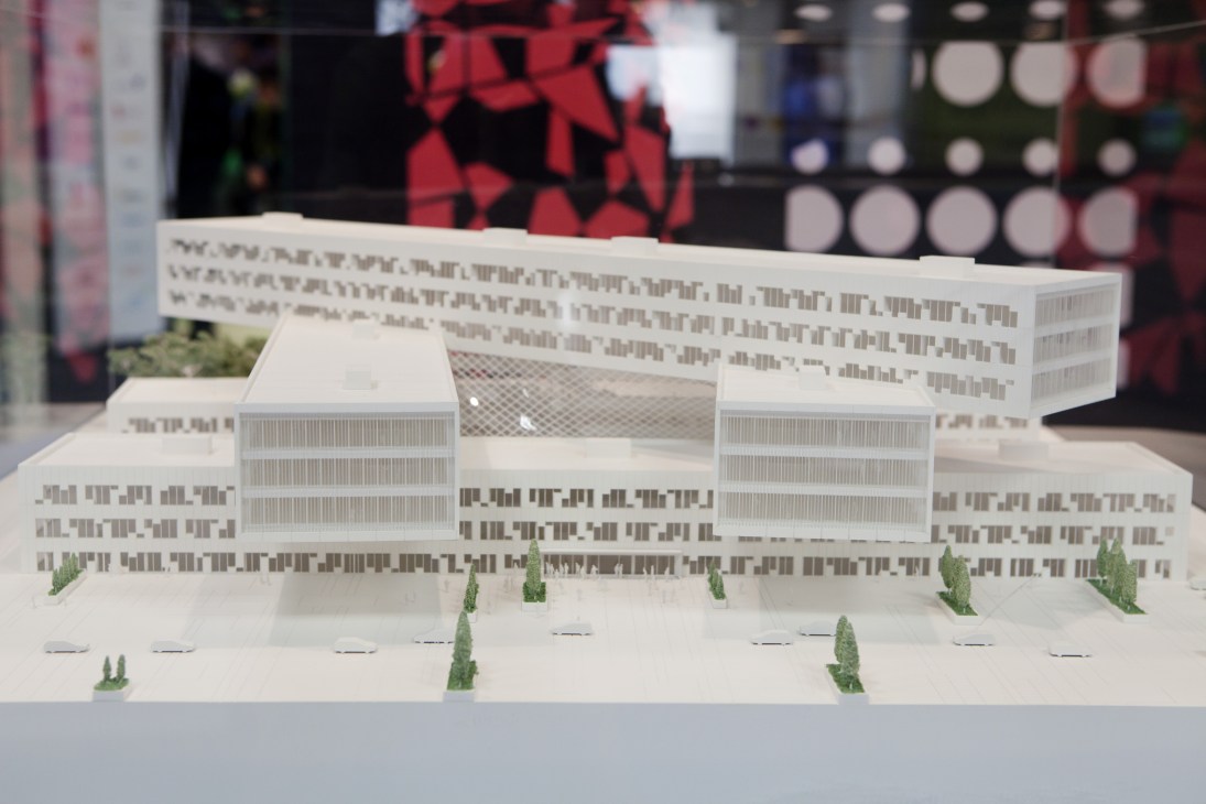 Architectural model of the award-winning Statoil building in Oslo displayed at MIPIM.