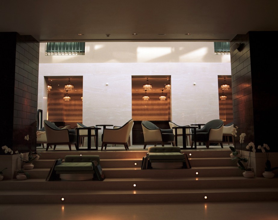 Park Hyatt Istanbul lobby with modern seating, crystal chandeliers, and contemporary architectural design.