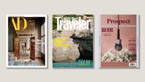 ‘Architectural Digest’, ‘Condé Nast Traveler’ and ‘Prospect’